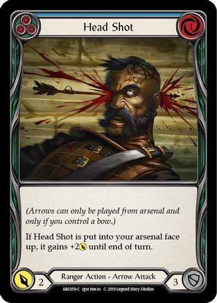 Head Shot (Blue) (ARC059) - Arcane Rising Unlimited Edition Rainbow Foil