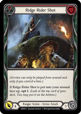 Ridge Rider Shot (Red) (ARC063) - Arcane Rising Unlimited Edition Rainbow Foil