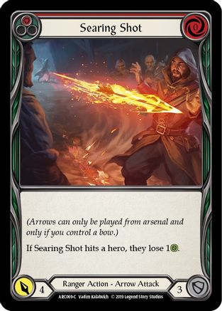 Searing Shot (Red) (ARC069) - Arcane Rising 1st Edition Rainbow Foil