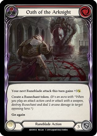 Oath of the Arknight (Red) (ARC091) - Arcane Rising 1st Edition