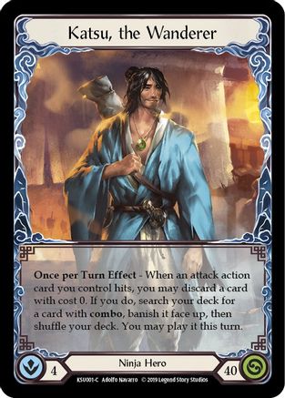Katsu, the Wanderer (KSU001) - Hero Deck: Katsu 1st Edition