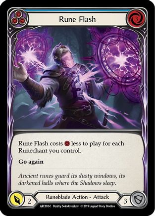 Rune Flash (Blue) (ARC102) - Arcane Rising Unlimited Edition