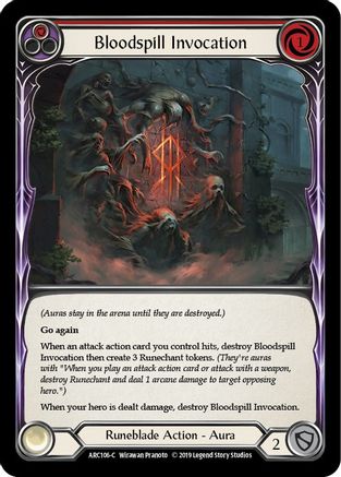 Bloodspill Invocation (Red) (ARC106) - Arcane Rising 1st Edition