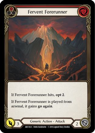 Fervent Forerunner (Red) (ARC182) - Arcane Rising 1st Edition Rainbow Foil