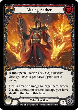Blazing Aether (ARC118) - Arcane Rising 1st Edition Rainbow Foil