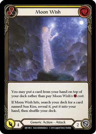 Moon Wish (Yellow) (ARC186) - Arcane Rising Unlimited Edition Rainbow Foil