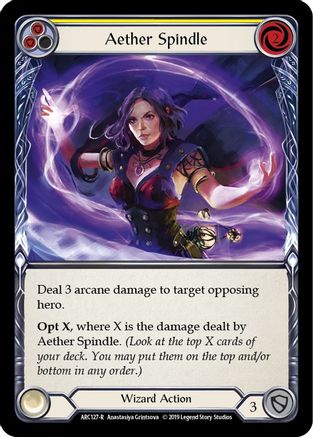 Aether Spindle (Yellow) (ARC127) - Arcane Rising Unlimited Edition Rainbow Foil