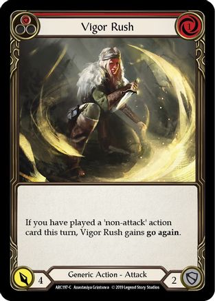 Vigor Rush (Red) (ARC197) - Arcane Rising Unlimited Edition Rainbow Foil