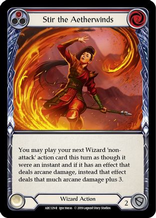 Stir the Aetherwinds (Red) (ARC129) - Arcane Rising Unlimited Edition Rainbow Foil