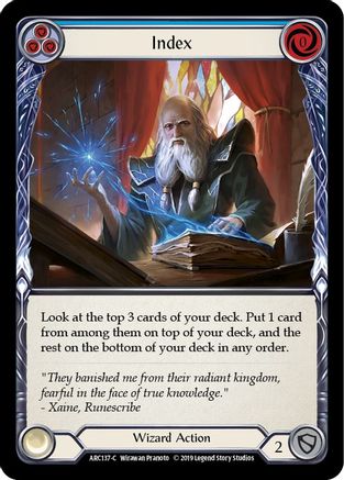 Index (Blue) (ARC137) - Arcane Rising Unlimited Edition