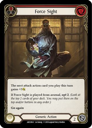 Force Sight (Red) (ARC206) - Arcane Rising Unlimited Edition Rainbow Foil