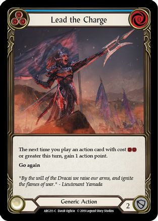 Lead the Charge (Blue) (ARC211) - Arcane Rising 1st Edition Rainbow Foil