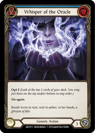 Whisper of the Oracle (Blue) (ARC217) - Arcane Rising 1st Edition