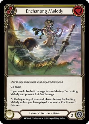 Enchanting Melody (Yellow) (ARC168) - Arcane Rising 1st Edition Rainbow Foil