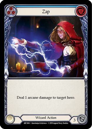Zap (Blue) (ARC146) - Arcane Rising 1st Edition Rainbow Foil