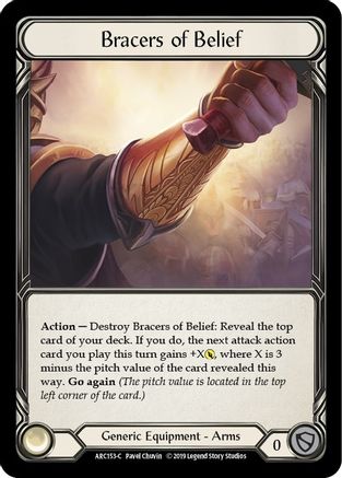 Bracers of Belief (ARC153) - Arcane Rising Unlimited Edition Rainbow Foil