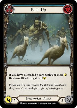 Riled Up (Blue) (CRU018) - Crucible of War Unlimited Edition Rainbow Foil