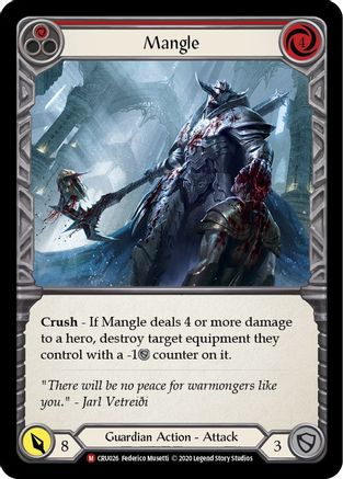 Mangle (CRU026) - Crucible of War 1st Edition Rainbow Foil
