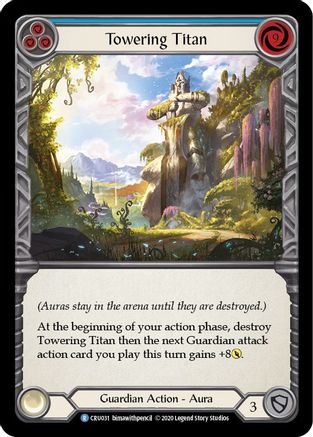Towering Titan (Blue) (CRU031) - Crucible of War Unlimited Edition Rainbow Foil
