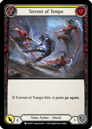 Torrent of Tempo (Yellow) (CRU070) - Crucible of War Unlimited Edition Rainbow Foil