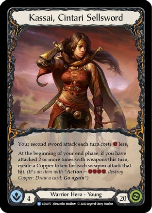 Kassai, Cintari Sellsword (CRU077) - Crucible of War 1st Edition Rainbow Foil