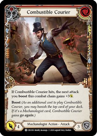 Combustible Courier (Red) (CRU109) - Crucible of War Unlimited Edition Rainbow Foil