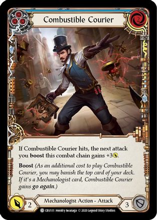 Combustible Courier (Blue) (CRU111) - Crucible of War Unlimited Edition
