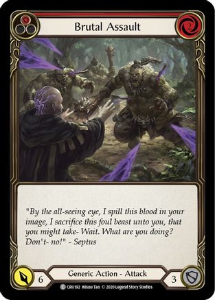 Brutal Assault (Red) (CRU192) - Crucible of War 1st Edition Rainbow Foil