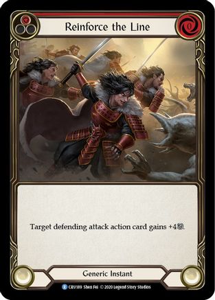 Reinforce the Line (Red) (CRU189) - Crucible of War Unlimited Edition Rainbow Foil