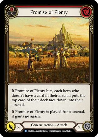 Promise of Plenty (Red) (CRU183) - Crucible of War Unlimited Edition