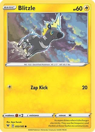 Blitzle 053/185 - Reverse Holofoil SWSH04 Vivid Voltage - Common