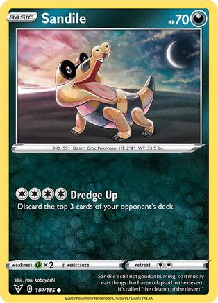 Sandile 107/185 - Reverse Holofoil SWSH04 Vivid Voltage - Common