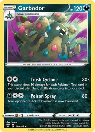 Garbodor 111/185 - Reverse Holofoil SWSH04 Vivid Voltage - Rare