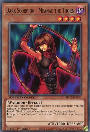 Dark Scorpion - Meanae the Thorn (SBCB-EN156) - Speed Duel: Battle City Box 1st Edition