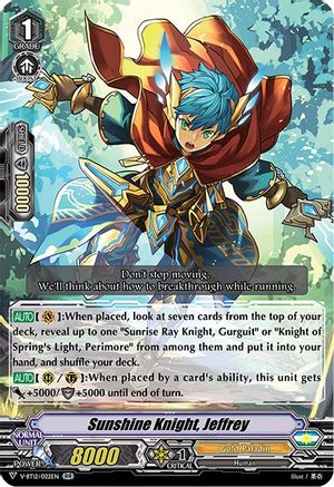 Sunshine Knight, Jeffrey (V-BT12/022EN) - V-BT12: Divine Lightning Radiance