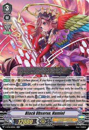 Black Observe, Hamiel (V-BT12/017EN) - V-BT12: Divine Lightning Radiance