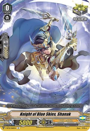 Knight of Blue Skies, Shanak (V-BT12/065EN) - V-BT12: Divine Lightning Radiance