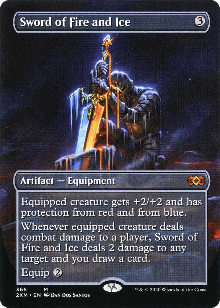 Sword of Fire and Ice (Borderless) (2XM-365) - Double Masters (Borderless)