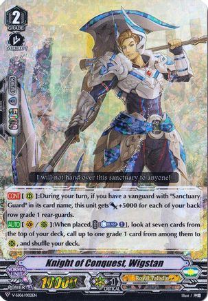 Knight of Conquest, Wigstan (RRR Foil) (V-SS06/002EN) - V-SS06: Valiant Sanctuary