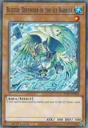 Blizzed, Defender of the Ice Barrier (SDFC-EN006) - Structure Deck: Freezing Chains 1st Edition