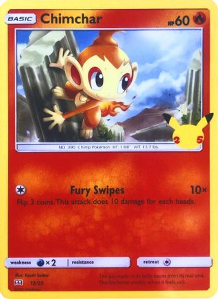 Chimchar 012/25 McDonalds 25th Anniversary Promos - Promo