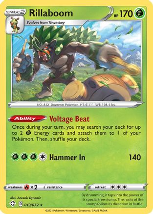 Rillaboom 013/072 - Holofoil Shining Fates - Holo Rare