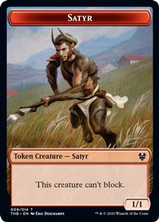 Satyr // Goblin Construct Double-sided Token (Challenger 2021) (UMP-9 // 11) - Unique and Miscellaneous Promos
