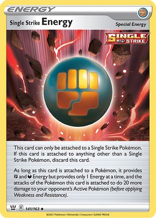 Single Strike Energy 141/163 - Reverse Holofoil SWSH05 Battle Styles - Uncommon