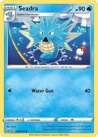 Seadra 032/163 - Reverse Holofoil SWSH05 Battle Styles - Uncommon