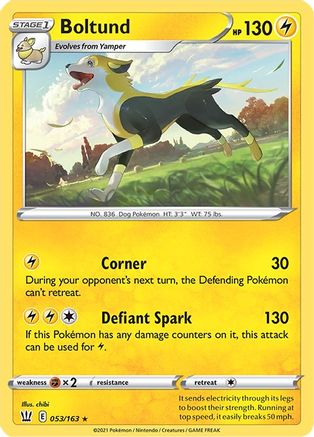Boltund 053/163 - Reverse Holofoil SWSH05 Battle Styles - Rare