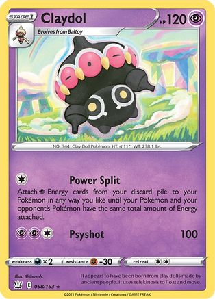 Claydol 058/163 SWSH05 Battle Styles - Rare
