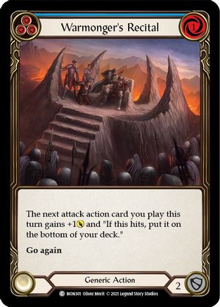 Warmonger's Recital (Blue) (MON301) - Monarch 1st Edition