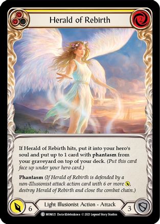 Herald of Rebirth (Yellow) (MON021) - Monarch 1st Edition Rainbow Foil