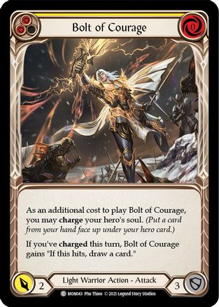 Bolt of Courage (Yellow) (MON043) - Monarch Unlimited Edition Rainbow Foil